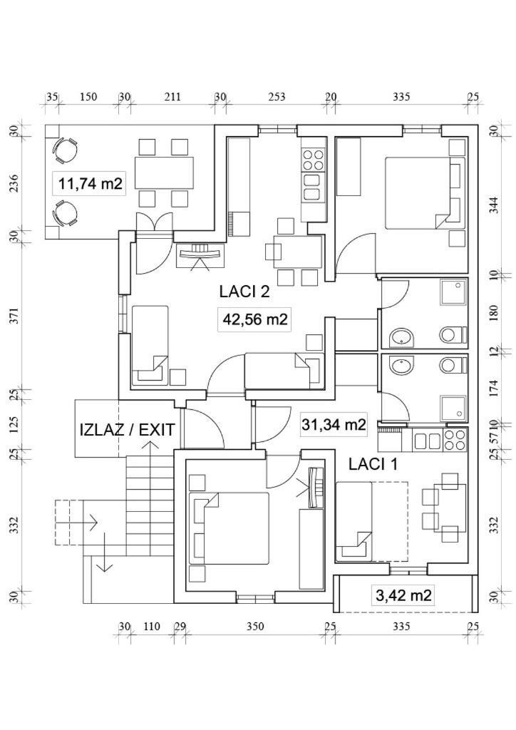 Apartments "Laci" クルク エクステリア 写真